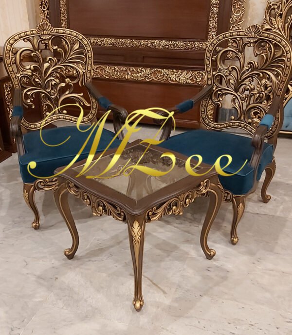 MZee Furniture Luxury Back Carving Chair