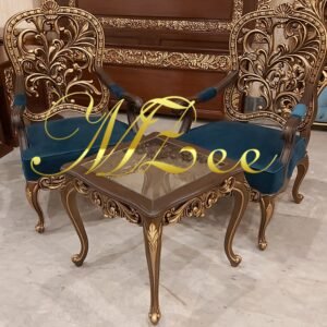 MZee Furniture Luxury Back Carving Chair