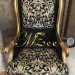 MZee Furniture Luxury Crown Wing Chair