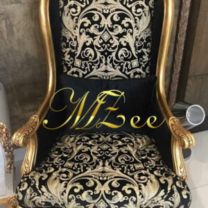 MZee Furniture Luxury Crown Wing Chair