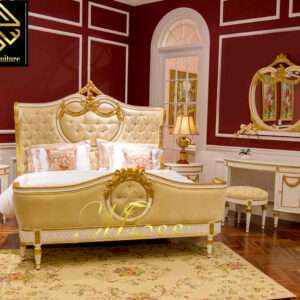 Italian luxury wing style bed design