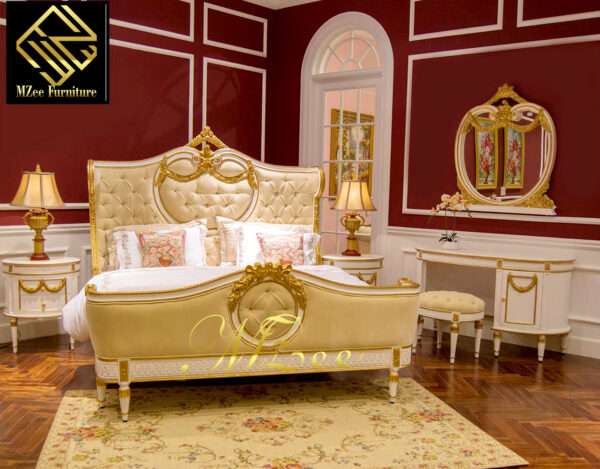 Italian luxury wing style bed design