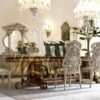 Italian luxury carved dining set