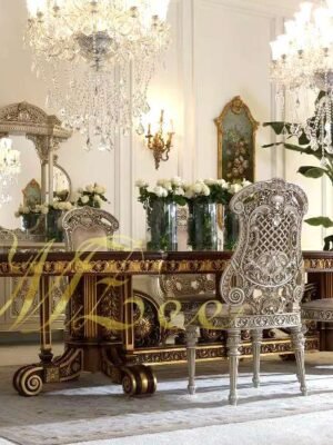 Italian luxury carved dining set