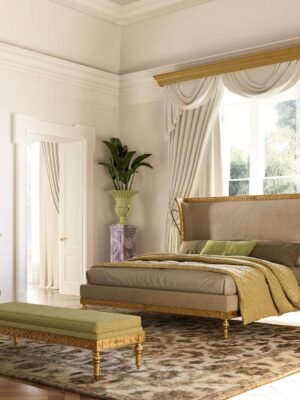 The Mountain Man Bed, King Wood Bed Frame York King Bed Sergio Panel Bed in Gray, Eastern King MZee Bedroom furniture