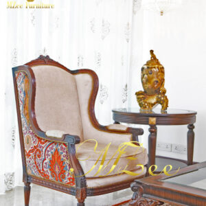 Luxury wing chair design MZee Furniture Chiniot