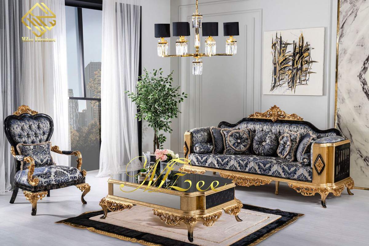 Victorian Classic Turkish Sofa design with Hand-Carved Detailing-1