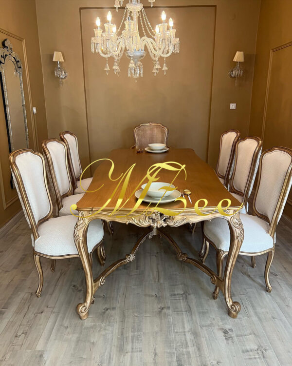 Victorian Luxury dining table set for 6