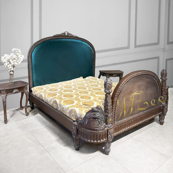 King size bed small double bed Oak furniture land modern king size bed Cane bed MZee Furniture Chiniot