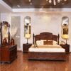 king size bed frame wooden bed with storage MZee Furniture design Chiniot