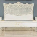 California king bed frame King size Bed design in Pakistan Rattan furniture village MZee Furniture Chiniot Pakistan