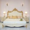 Luxury king size bed design in Pakistan Classic double bed set Chinioti furniture shop Mzee Furniture