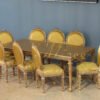 Round dining table design in Pakistan dining table and chairs extendable dining table MZee Furniture Chiniot Pakistan