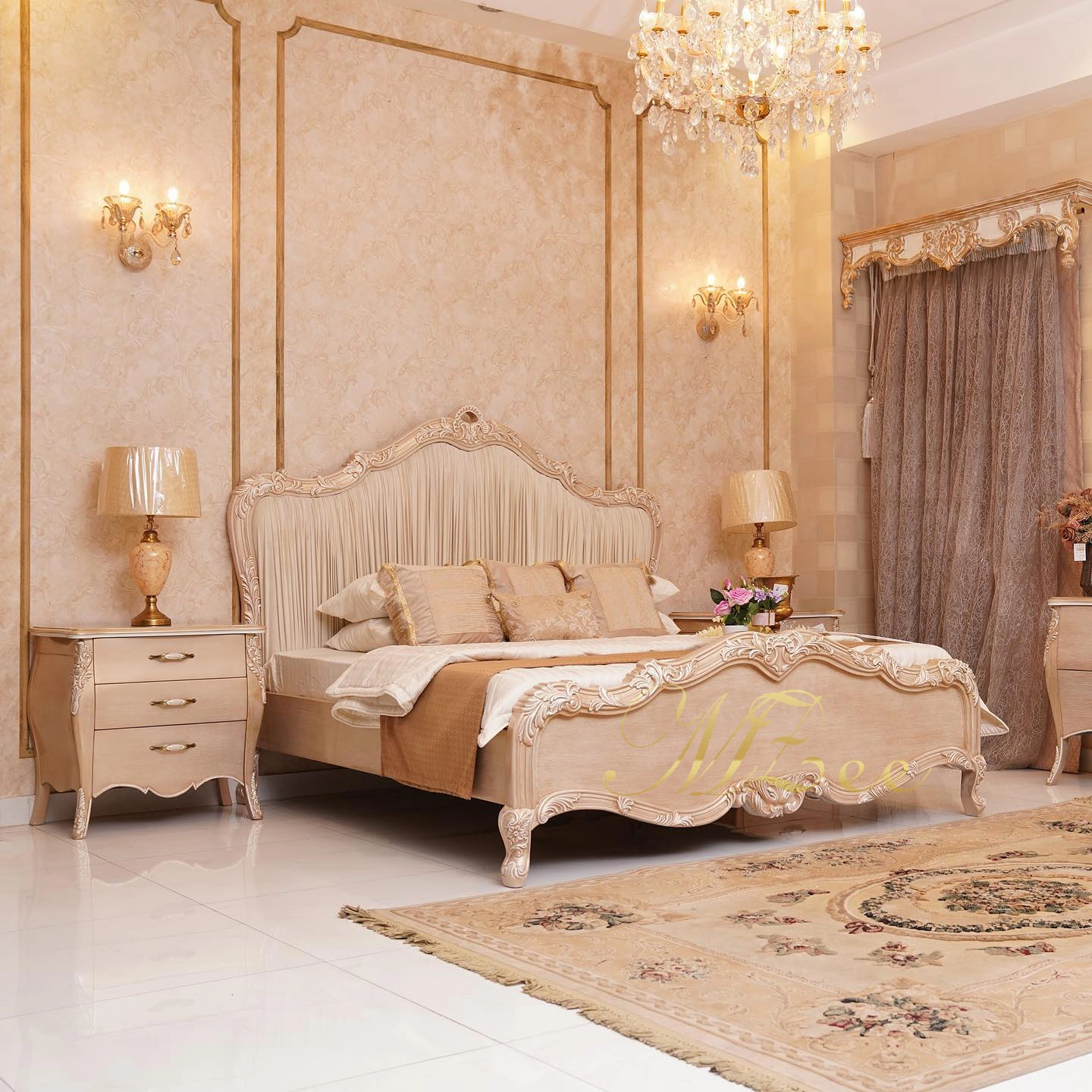 Alaskan king bed designs MZee furniture chiniot Pakistan