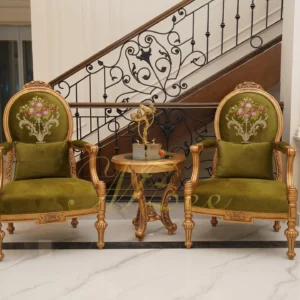 Luxury Bedroom chair set solid wood furniture mzee furniture shop