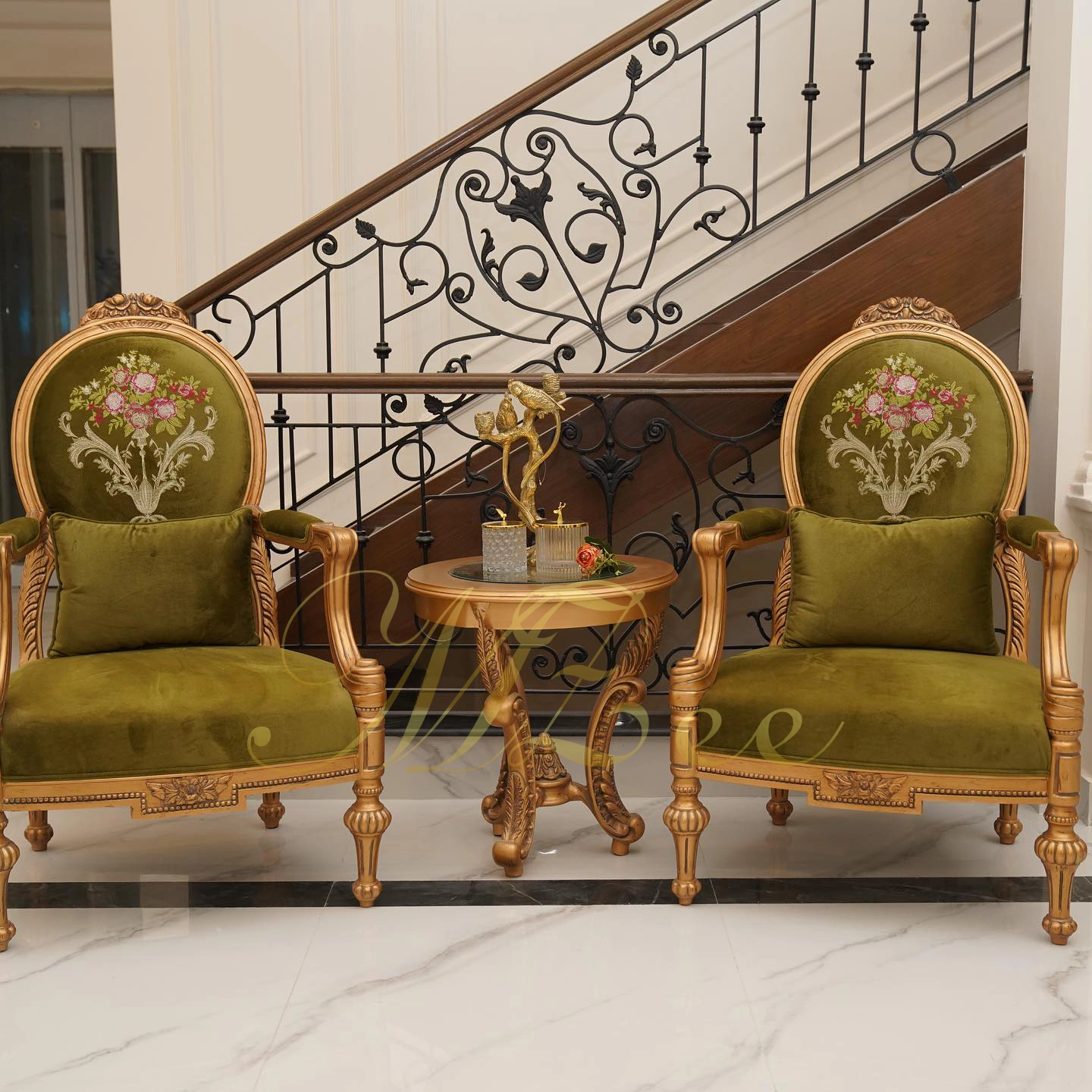 Luxury Bedroom chair set solid wood furniture mzee furniture shop