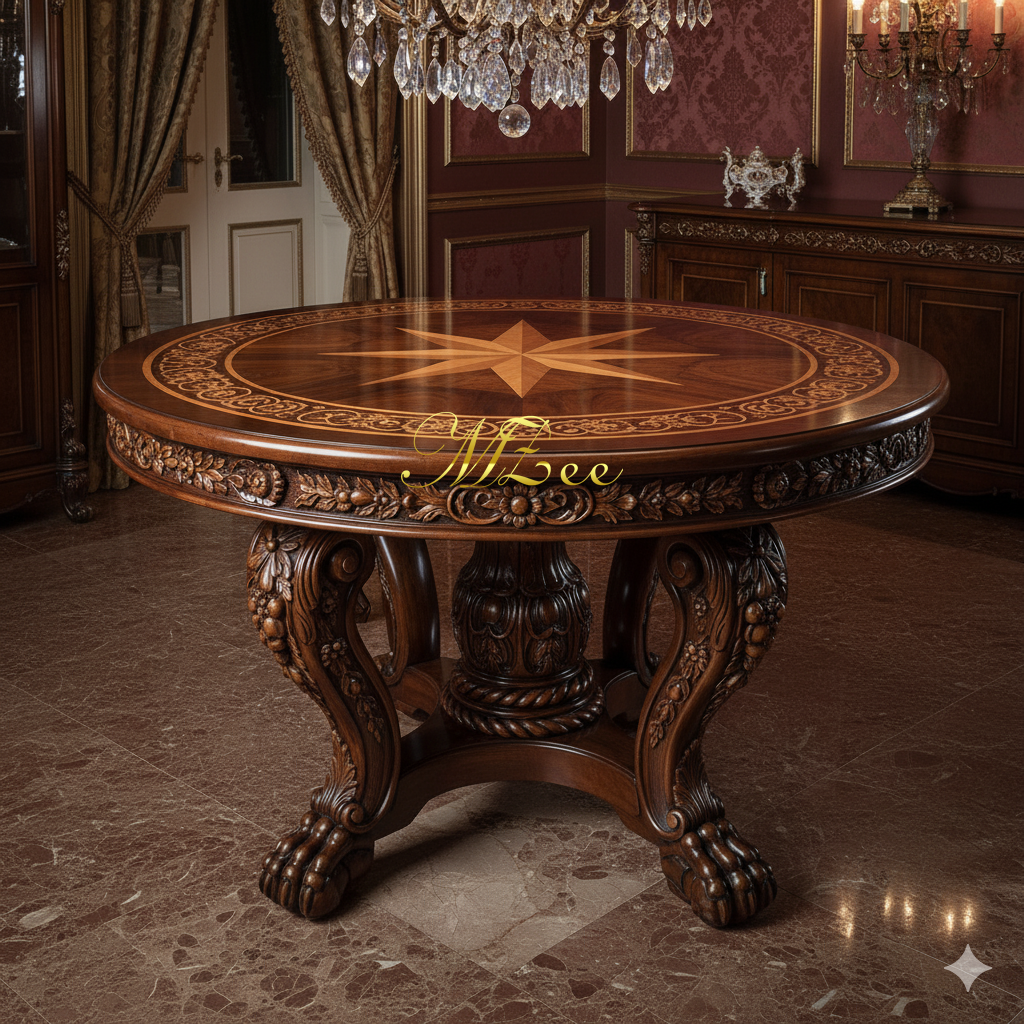 Round Coffee Table with Storage MZee Furniture Chiniot Pakistan