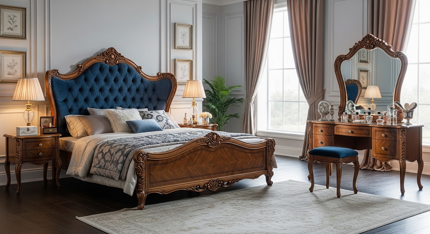 Royal Bed Design in Pakistan MZee Furniture Chiniot