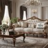 Luxury Wooden Classic Sofa Set Bahrain Price MZee Furniture