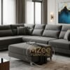 MZee L shape sofa design 2025 with table for living room