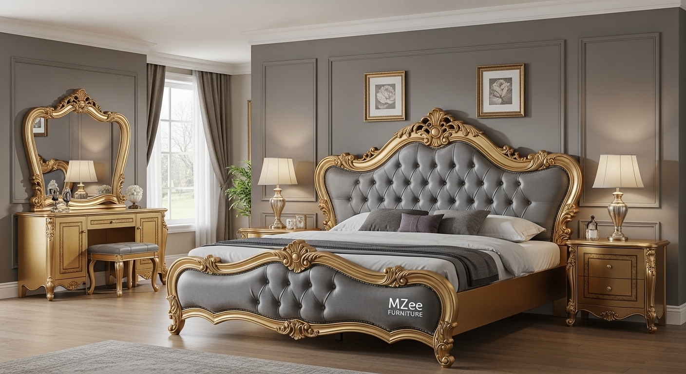 High-Quality Bed Sets Design in Pakistan | Best Price at MZee Furniture Chiniot