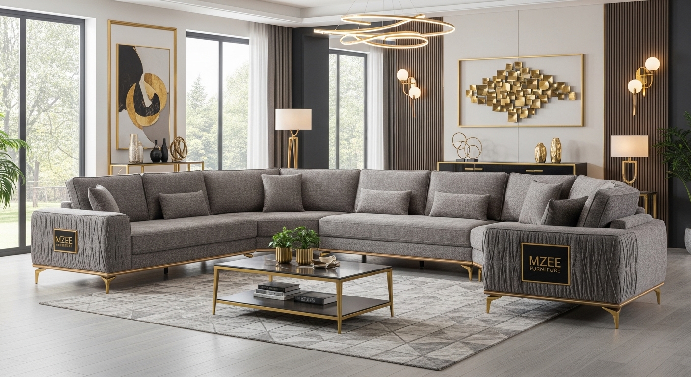 Online Sofa Set L Shape, Modern Sofa Set, 7 Seater Sofa Set Price in Pakistan - Image 12