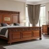 Modern handcrafted Sheesham wood bed set - Chinioti furniture style