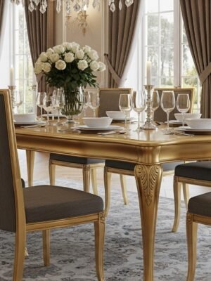 Wooden 6 Chair Dining Table Set Price in Pakistan
