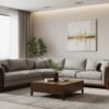 MZee L shape sofa design 2025 with table for living room