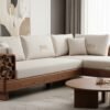 MZee L shape sofa design 2025 with table for living room