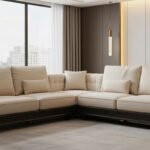 MZee L shape sofa design 2025 with table for living room