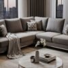 MZee L shape sofa design 2025 with table for living room