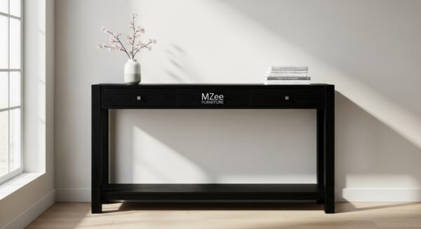 solid-wood-console-table-with-drawers-black-&-hallway-tables