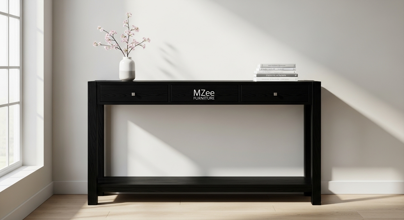 solid-wood-console-table-with-drawers-black-&-hallway-tables