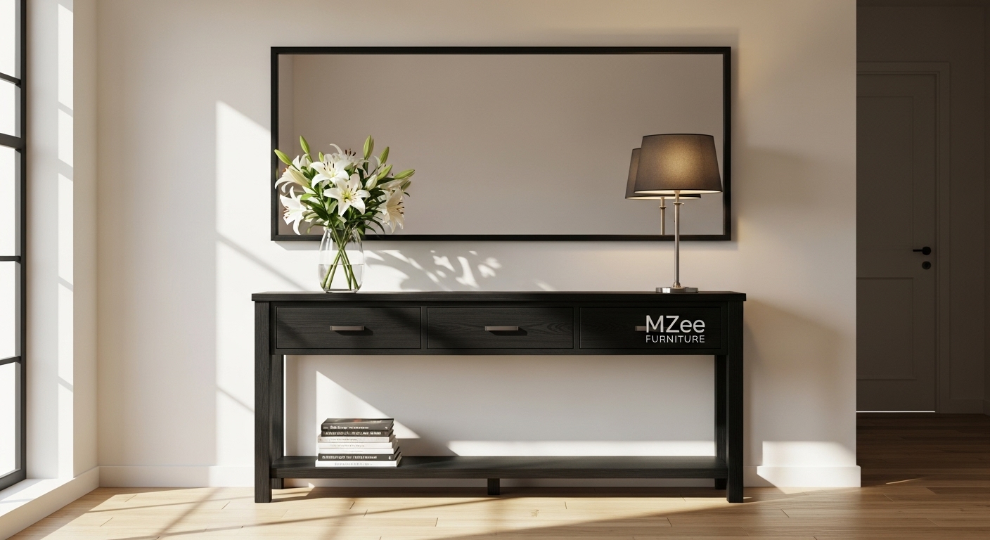 solid-wood-console-table-with-drawers-black-&-hallway-tables