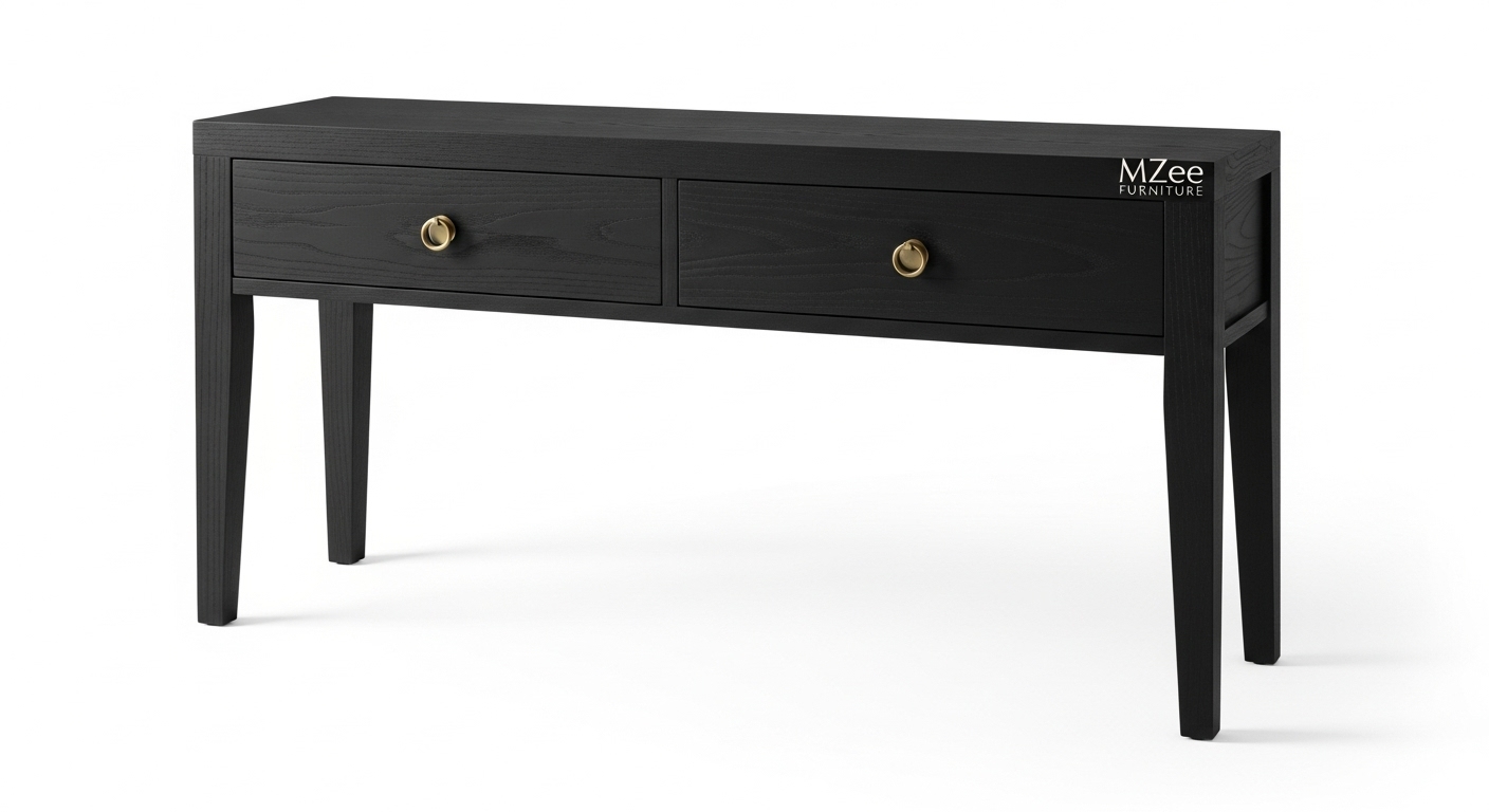 solid-wood-console-table-with-drawers-black-&-hallway-tables