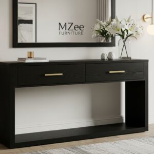 solid-wood-console-table-with-drawers-black-&-hallway-tables