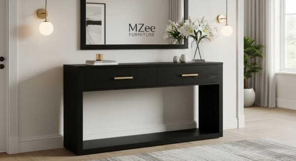 solid-wood-console-table-with-drawers-black-&-hallway-tables