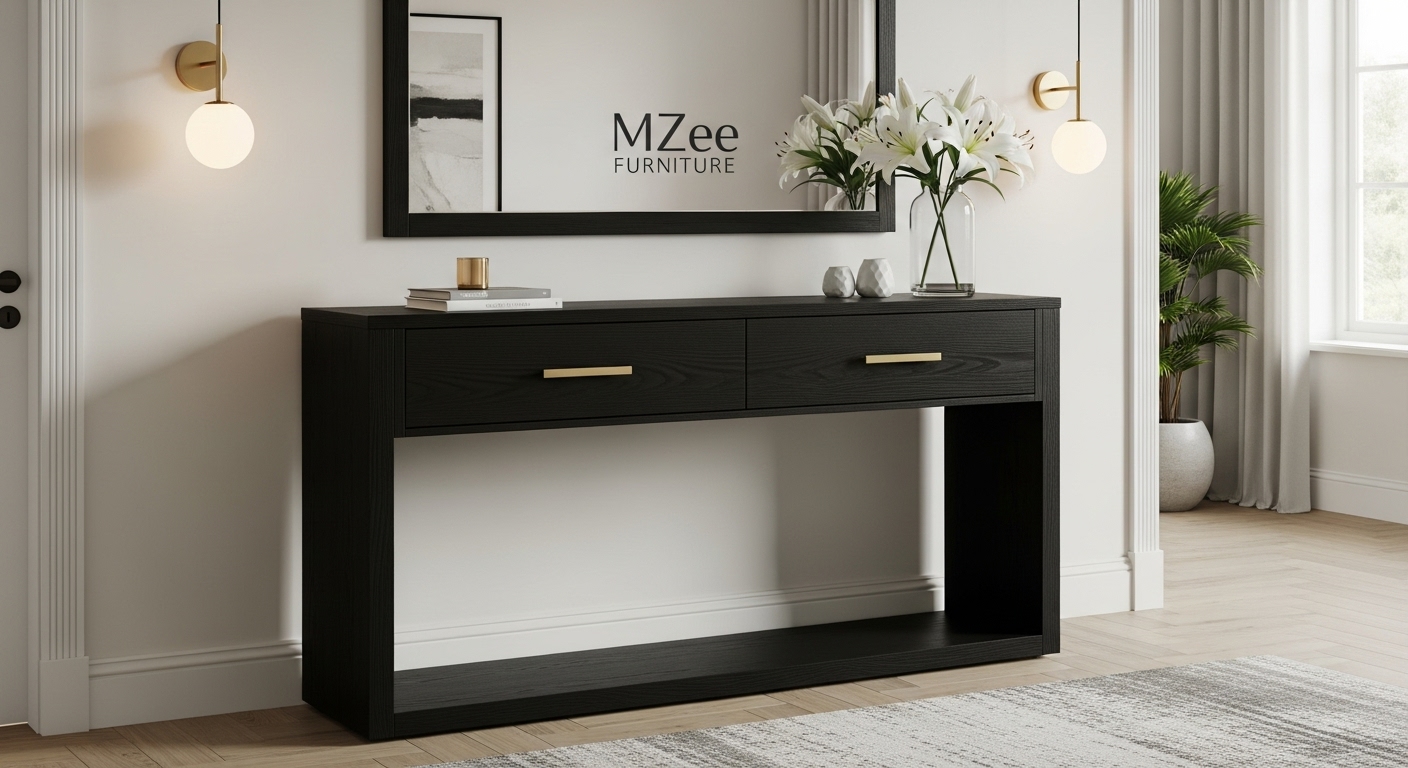 solid-wood-console-table-with-drawers-black-&-hallway-tables