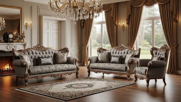 Luxury Sofa Set in UK & Pakistan Leather & Velvet MZee Furniture