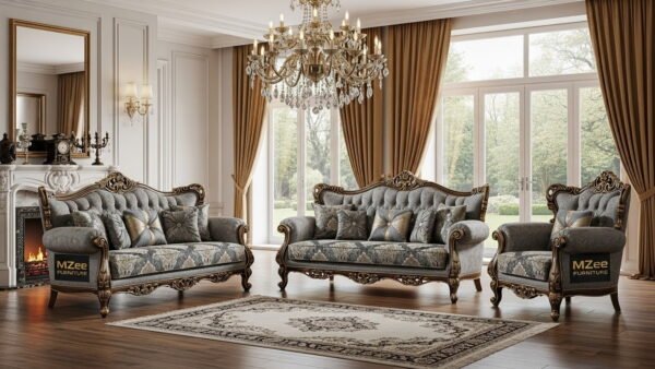 Luxury Sofa Set in UK & Pakistan Leather & Velvet MZee Furniture