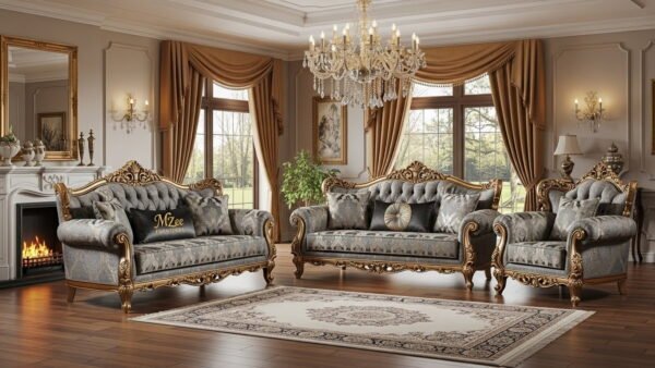 Luxury Sofa Set in UK & Pakistan Leather & Velvet MZee Furniture