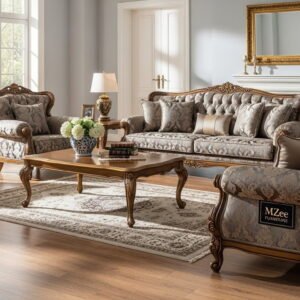 Luxury Sofa Set in UK & Pakistan Leather & Velvet MZee Furniture