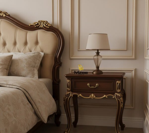 Luxury Wood King Size Bed Set Bedroom Furniture Home Decor