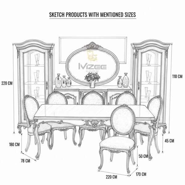Luxury Dining Table for 12 in Pakistan | Solid Wood 12 Seater by MZee Furniture Chiniot