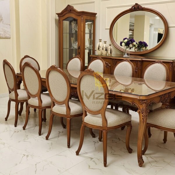 Luxury Dining Table for 12 in Pakistan | Solid Wood 12 Seater by MZee Furniture Chiniot