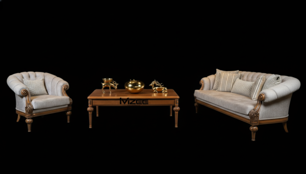 Handcrafted wooden sofa set 7 seater in Pakistan – luxury living room furniture