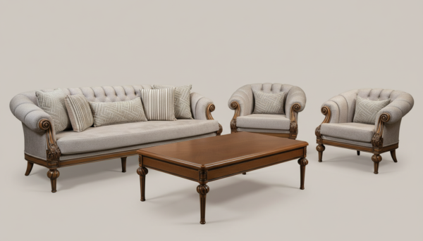 Solid wood luxury sofa set 5 seater by MZee Furniture in Pakistan