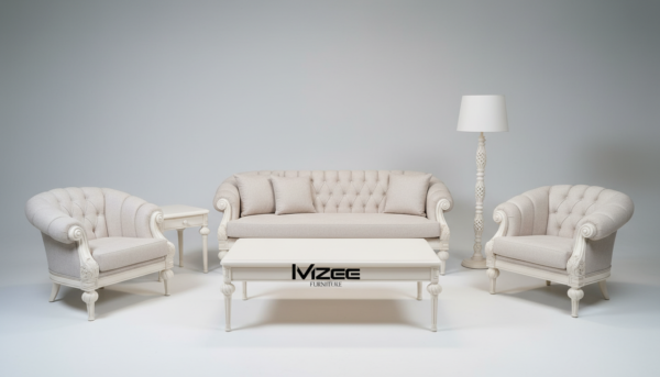Modern wooden sofa set 5 seater with cushions – luxury furniture Pakistan