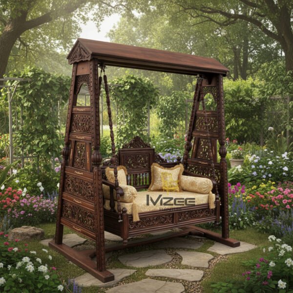 wooden jhoola wooden porch swing (1)
